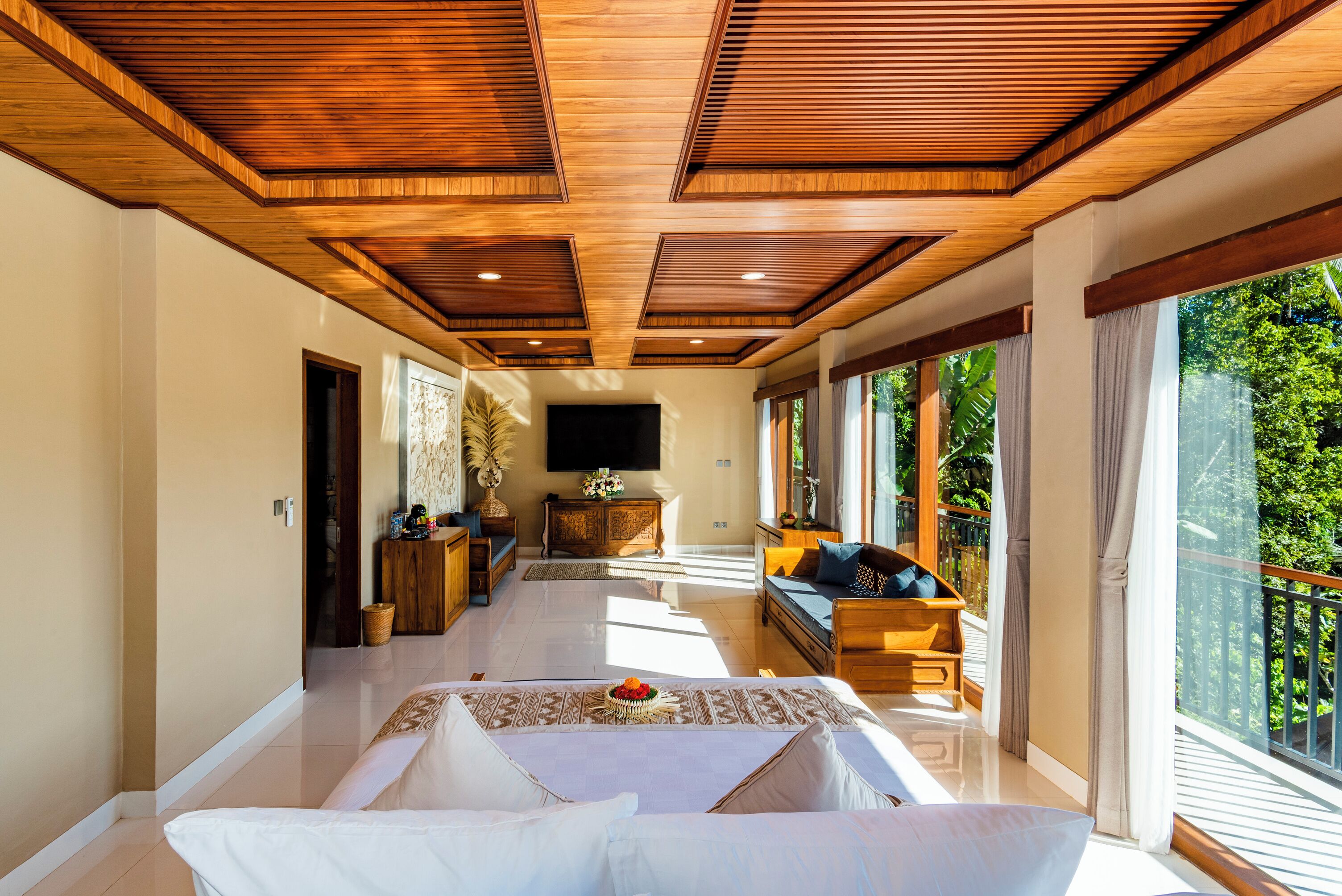 Vila Comfort, pemandangan lembah | Seprai premium, bantalan ekstra lembut, minibar, dan brankas