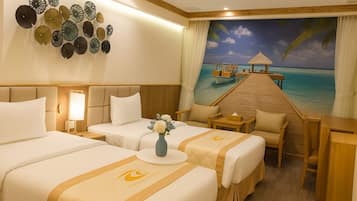 Superior Twin Room, No Windows | Bathroom | Bathtub, free toiletries, hair dryer, slippers