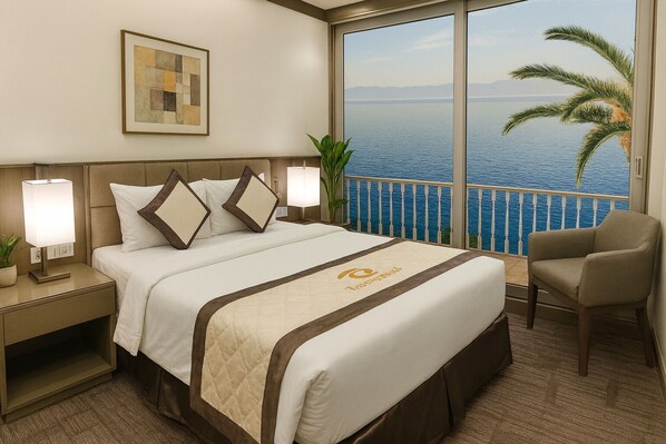 Superior-Doppelzimmer, ohne Fenster | Badezimmer | Badewanne, kostenlose Toilettenartikel, Haartrockner, Hausschuhe