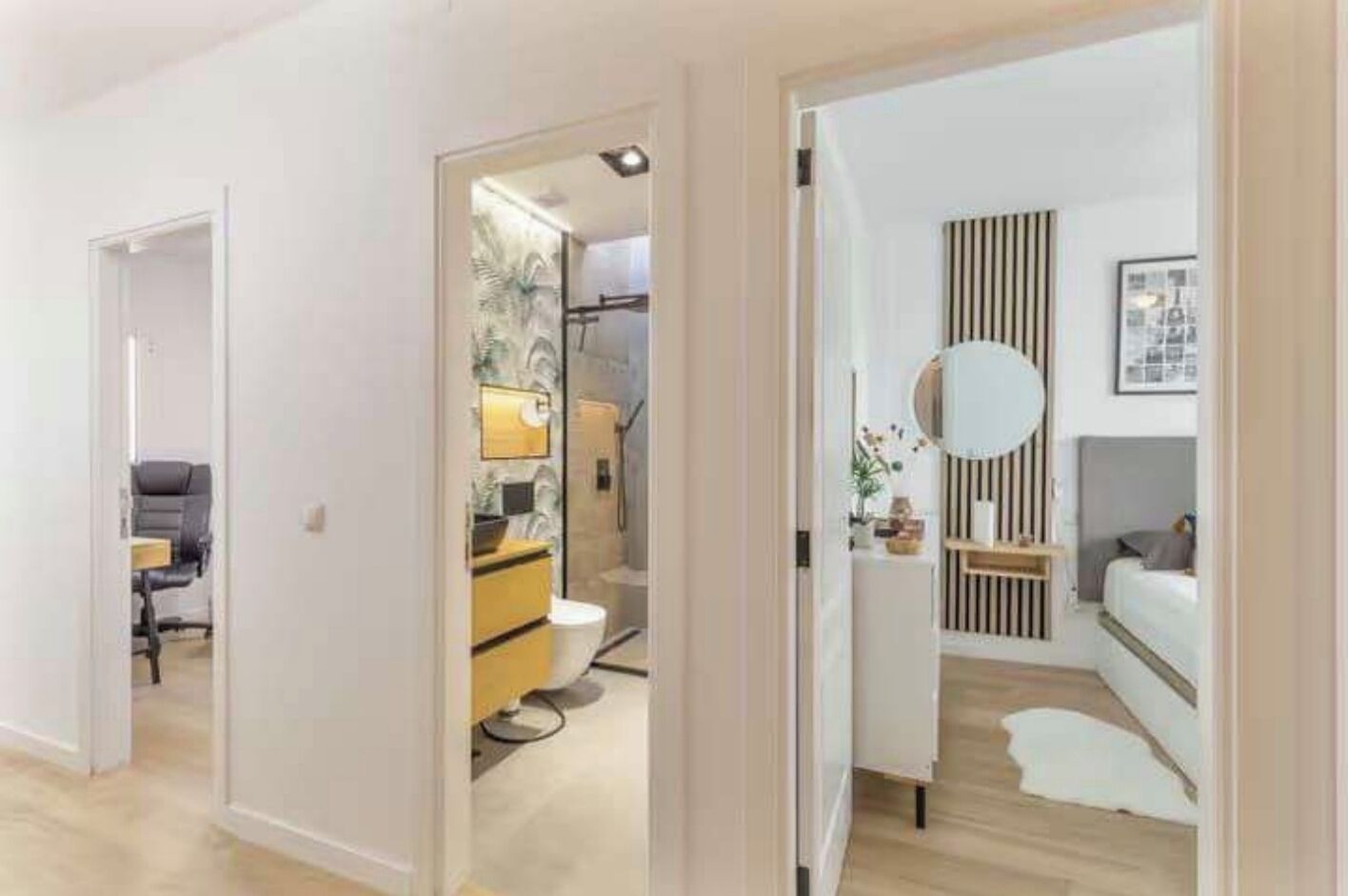 2 habitaciones, escritorio, tabla de planchar con plancha y wifi 