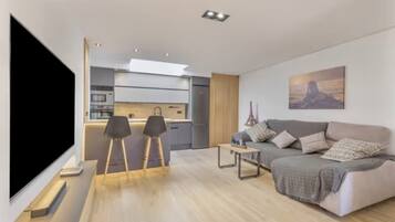 Smart-tv en een computerscherm