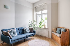 Leilighet – standard, privat bad | Oppholdsområde