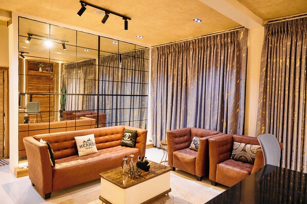 Luxury Apartment, Balcony, City View | Living area - Mo's Place by Zuno Homes (Abuja)