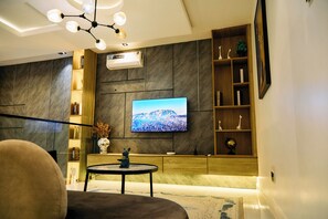 Luxury Apartment, Balcony, City View | Living area - Mo's Place by Zuno Homes (Abuja)