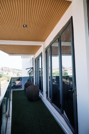 Uitzicht vanaf balkon