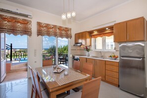 Dining - Socrates Holidays Apt. 3 with Pool near the Beach (GRJ5+JX Kamisiana, Greece)