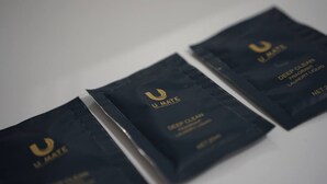 Three U-MATE branded packets on a white surface. - Modern Private Retreat | Perfect for Solo Traveler (MacGregor)