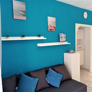Apartamento, 1 quarto, sacada, vista para a cidade | Sala de estar