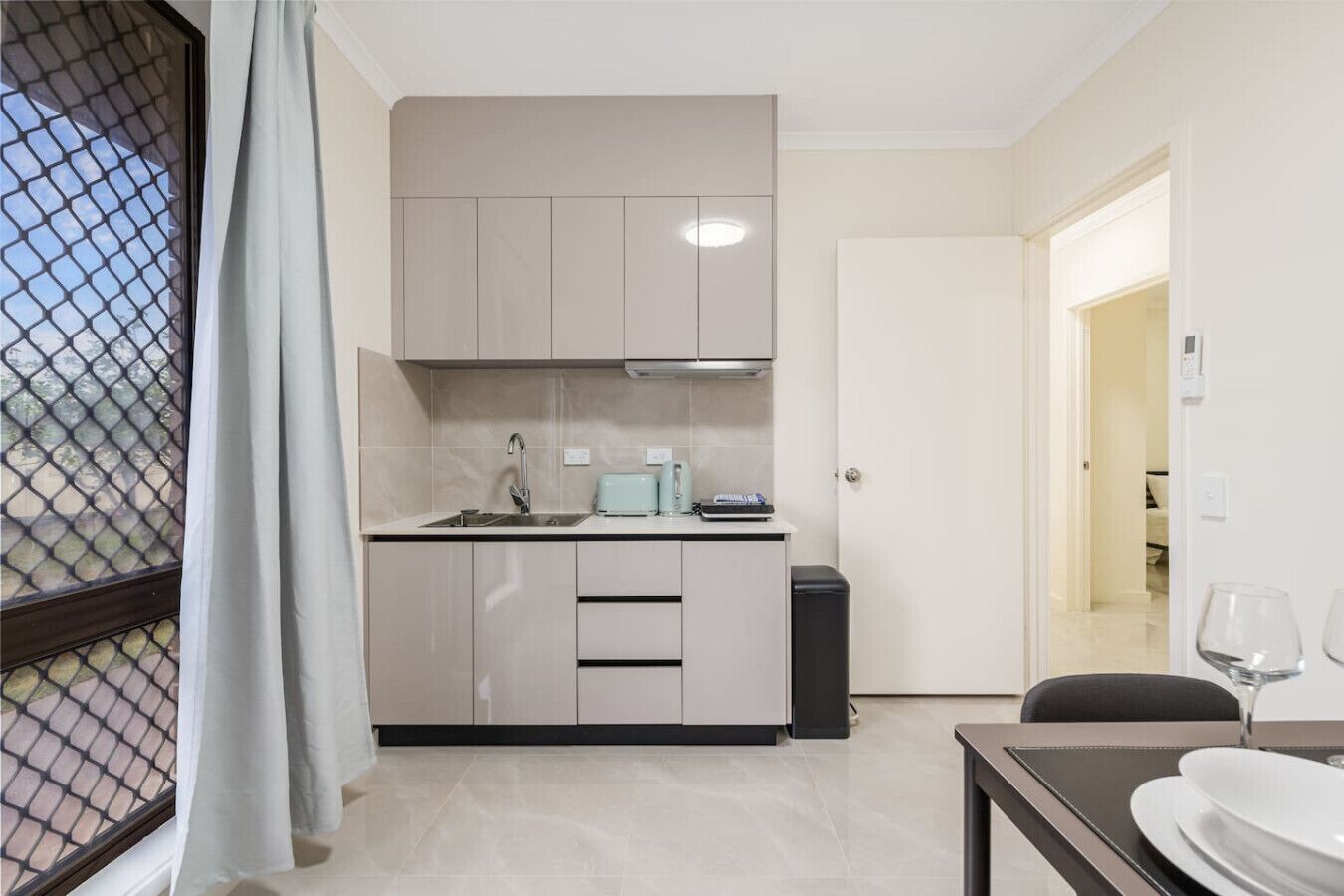 Stovetop, toaster, highchair, cookware/dishes/utensils