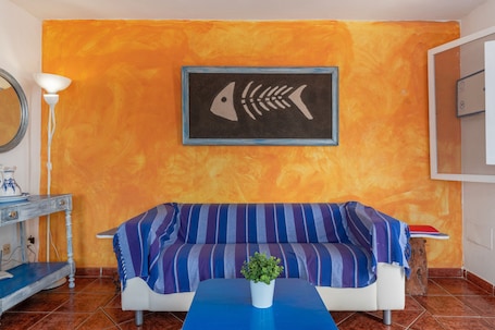 Living area. Unit 1 with Sea View, Shared Terrace and Wi-Fi