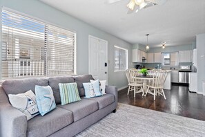 Signature Condo, 2 Bedrooms, Balcony | Living room | 50-inch Smart TV with cable channels - Wolf Bay Villas 208 (Orange Beach)