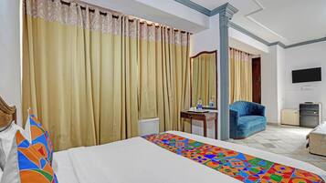 Lakens van Egyptisch katoen, luxe beddengoed, een kluis op de kamer