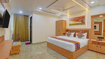 غرفة ديلوكس | ملاءات من القطن المصري وأغطية فراش متميزة وخزنة داخل الغرفة