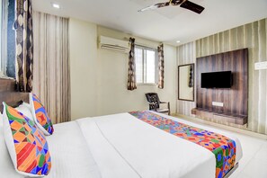 Sengetøy i egyptisk bomull, sengetøy av topp kvalitet og safe på rommet