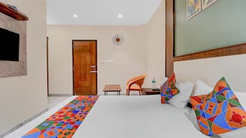 Rom – deluxe | Sengetøy i egyptisk bomull, sengetøy av topp kvalitet og safe på rommet