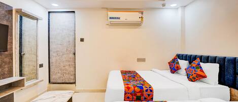 Lakens van Egyptisch katoen, luxe beddengoed, een kluis op de kamer