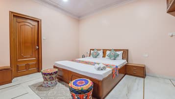 Sengetøy i egyptisk bomull, sengetøy av topp kvalitet og safe på rommet