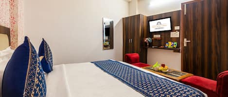 Sengetøy i egyptisk bomull, sengetøy av topp kvalitet og safe på rommet