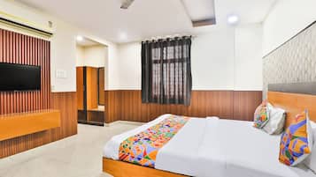 Sengetøy i egyptisk bomull, sengetøy av topp kvalitet og safe på rommet