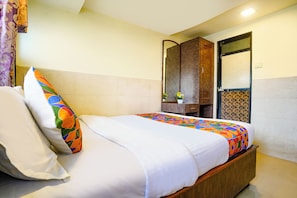 Lakens van Egyptisch katoen, luxe beddengoed, een kluis op de kamer