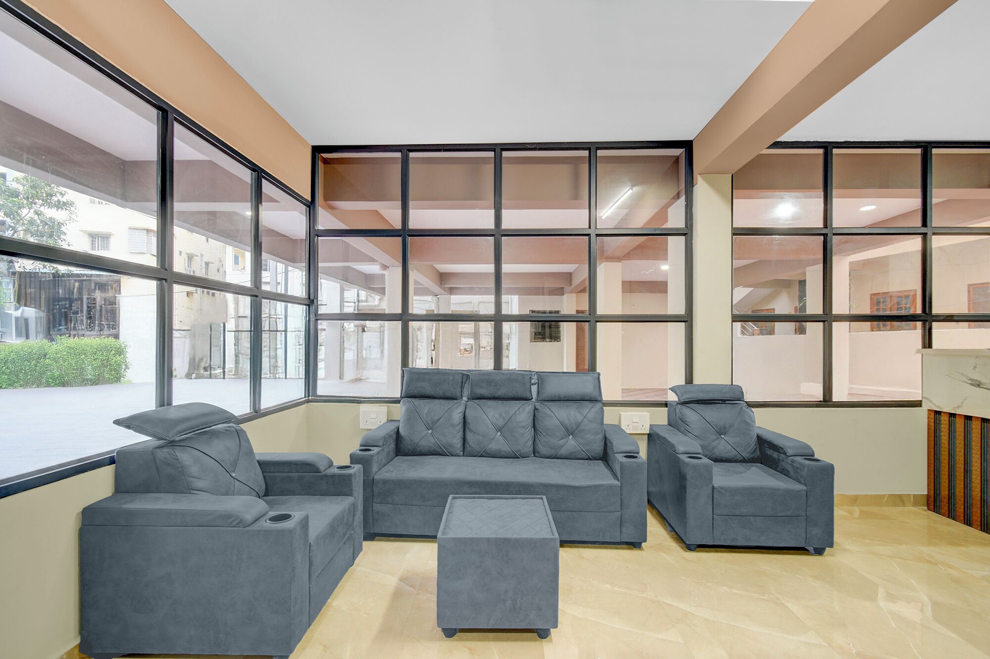 Área de estar no saguão