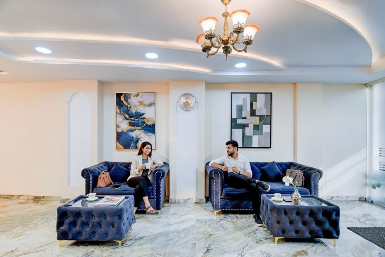 Zona de estar del vestíbulo