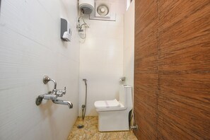 Dusch, regndusch, gratis toalettartiklar och handdukar