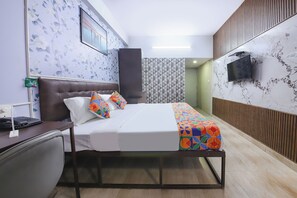 Lakens van Egyptisch katoen, luxe beddengoed, een kluis op de kamer