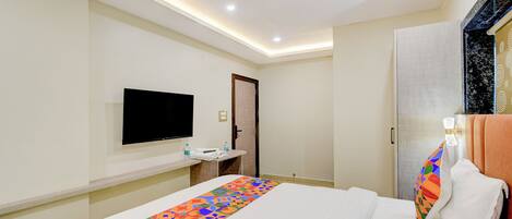 Sengetøy i egyptisk bomull, sengetøy av topp kvalitet og safe på rommet