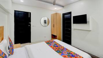 Sengetøy i egyptisk bomull, sengetøy av topp kvalitet og safe på rommet