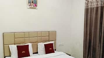 Sengetøy i egyptisk bomull, sengetøy av topp kvalitet og safe på rommet