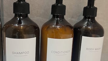 Towels, soap, toilet paper
