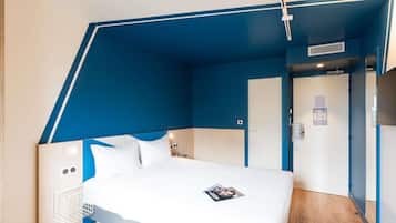 Geluiddichte muren, gratis wifi, beddengoed