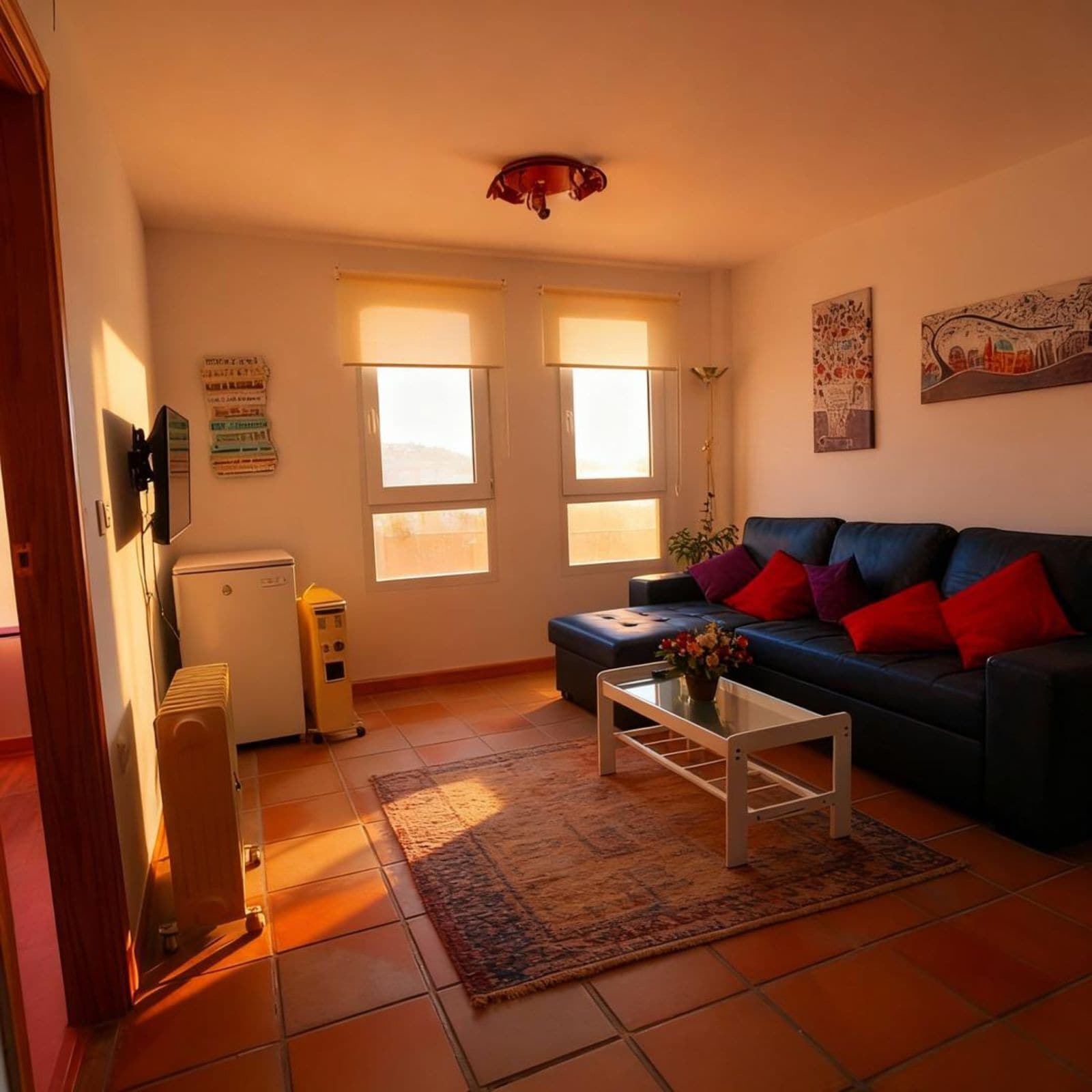 Family Apartment, Smoking | Living area | 42-inch flat-screen TV with cable channels