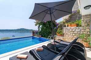 Pool - Villa Adrian - Six Bedroom Villa With Swimming Pool and Sea View (Dubrovnik)
