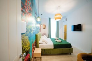 Japanese-style Double Room, Balcony, Partial Sea View | Frette Italian sheets, premium bedding, down comforters