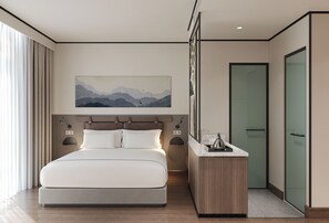 ห้องลักซ์ชัวรี่, เตียงคิงไซส์ 1 เตียง, วิวเมือง | โต๊ะทำงาน, Wi-Fi ฟรี