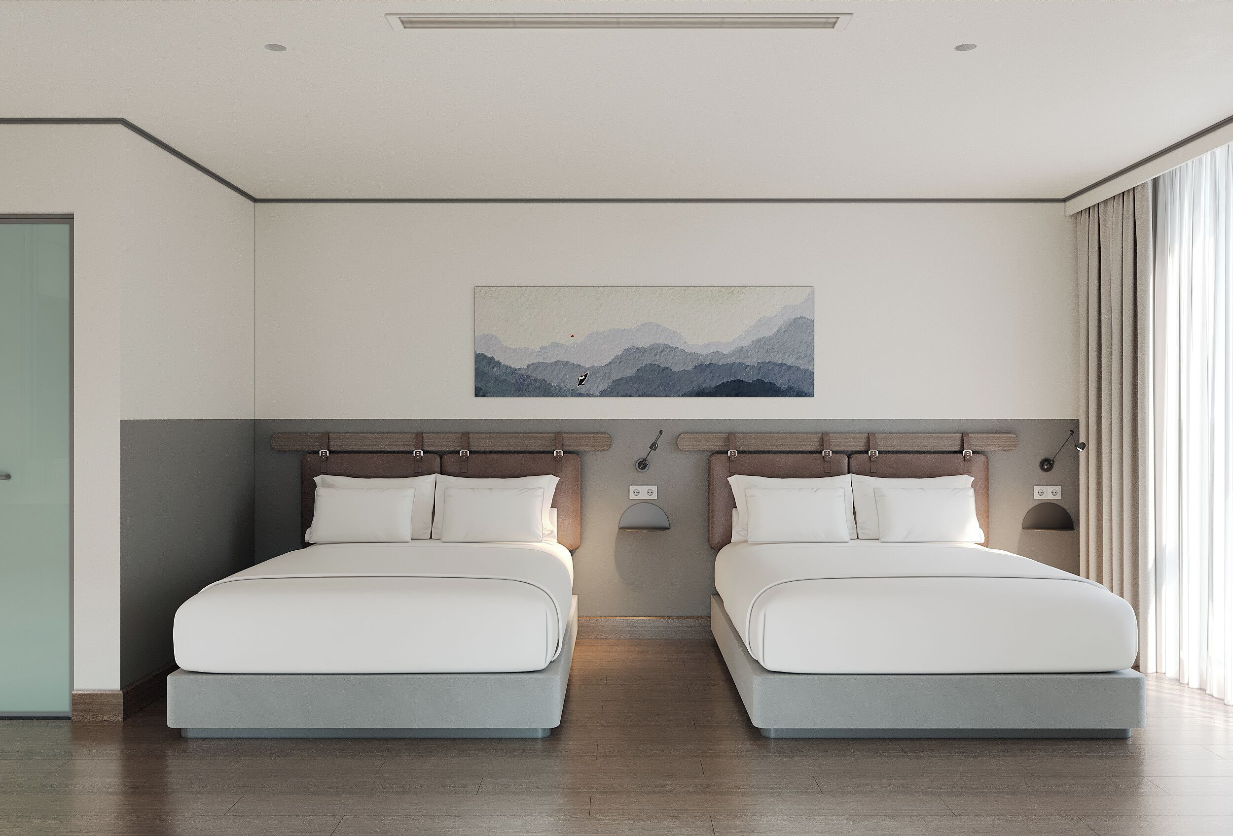 Family Double Room, 2 Queen Beds | Desk, free WiFi