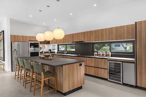 Fridge, microwave, oven, stovetop - Brand New 5 Bedrooms Private Pool Wide Outdoor Terrace Exclusive beachside Las Golondrinas Community (Santa Cruz)