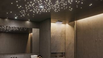 Bastu, bubbelpool, ångbastu, massage med varma stenar och djupmassage