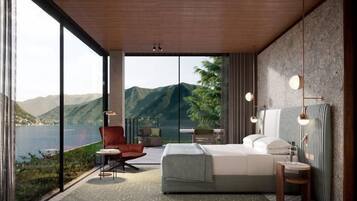 Studio Basic - 1 kingsize-säng | Sängtillbehör av högsta kvalitet och värdeförvaringsskåp på rummet