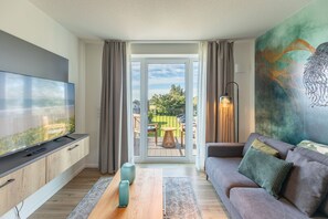 Apartment | Living room - Luxusapartement mit Meerblick (Nordstrand)