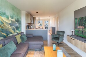 Apartment | Living room - Luxusapartement mit Meerblick (Nordstrand)