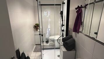 Dusche, Haartrockner, Bidet, Handtücher