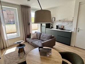 Apartment | Private kitchen - 2-person Lodge With Beautiful View of the Church (Zoutelande)