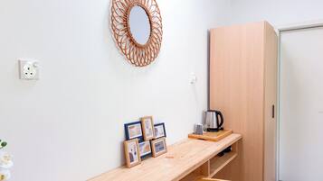 Desk, laptop workspace, iron/ironing board, free WiFi