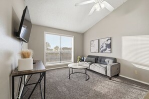 TV, offices - District West Apartments | Simple. Modern. Home. (Lubbock)