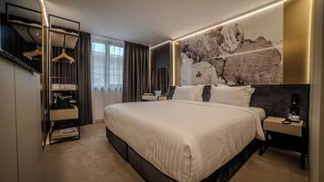 Luxury-Doppelzimmer, 1 King-Bett | Zimmersafe, Schreibtisch, laptopgeeigneter Arbeitsplatz