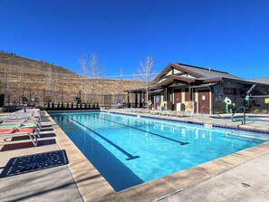 Una piscina riscaldata