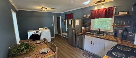 Microwave, oven, stovetop, dishwasher